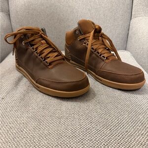 Forsake Phil Mid II waterproof sneaker boots in brown full-grain leather